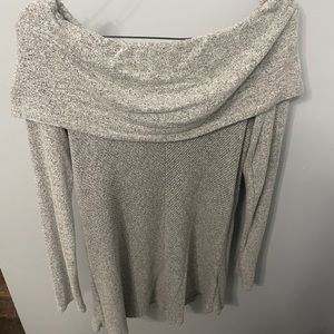 Gray off the shoulder sweater